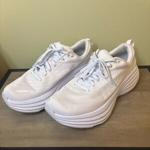 HOKA BONDI 8 Women's White Running Shoes